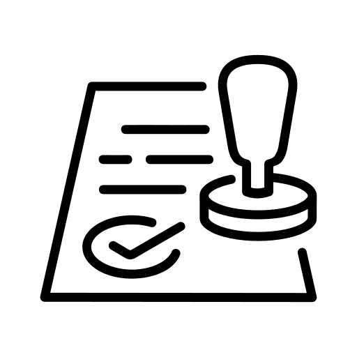 Approved files and folders approved document icon