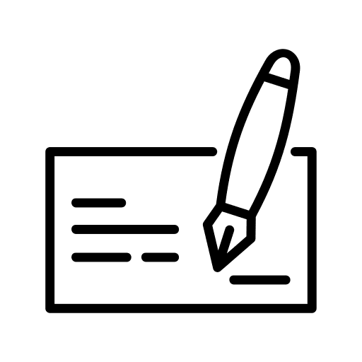 Cheque check business and finance sign icon Cheque check business and finance sign icon