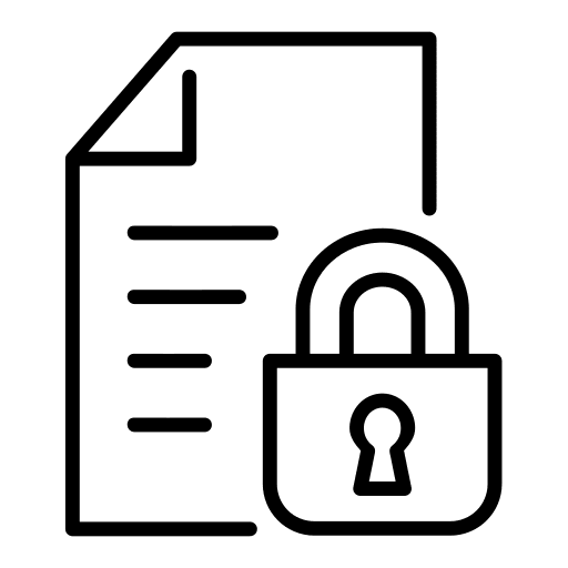Confidential mailing confidential document icon