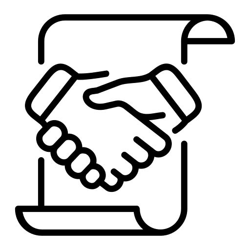 Contract document handshake contract icon Contract document handshake contract icon