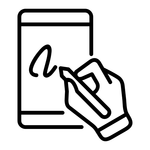 Digital signature document digital signature stylus icon