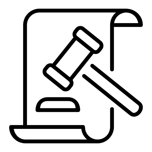 Legal document law rights icon