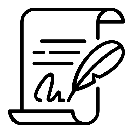 Signature handwriting sign business and finance icon