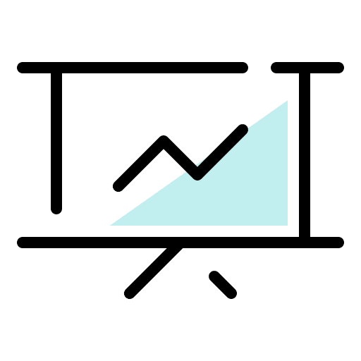 Presentation office slide board icon Presentation office slide board icon