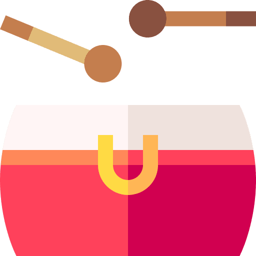 Drums musical instrument drumsticks music and multimedia icon Drums musical instrument drumsticks music and multimedia icon