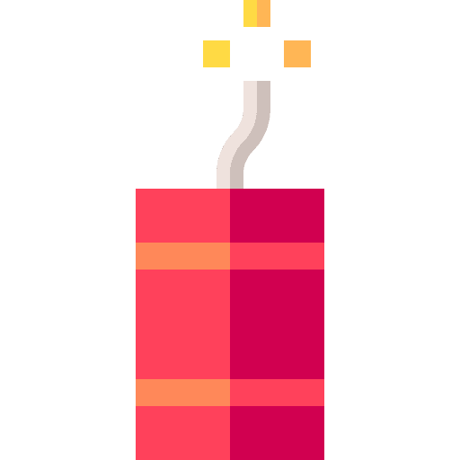 Fireworks cultures rocket craker icon