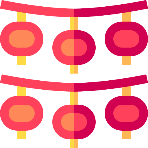 Garlands decoration ornamental birthday and party icon Garlands decoration ornamental birthday and party icon