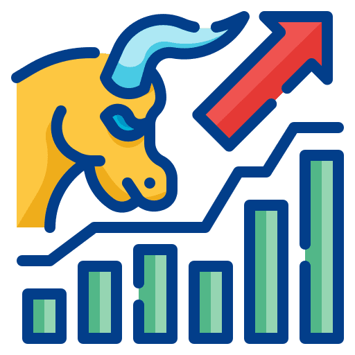 Bull market stock stock market trend icon