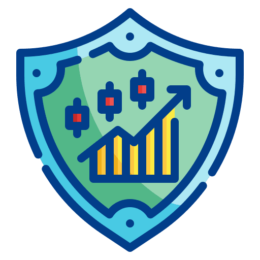 Shield market verify protection icon Shield market verify protection icon