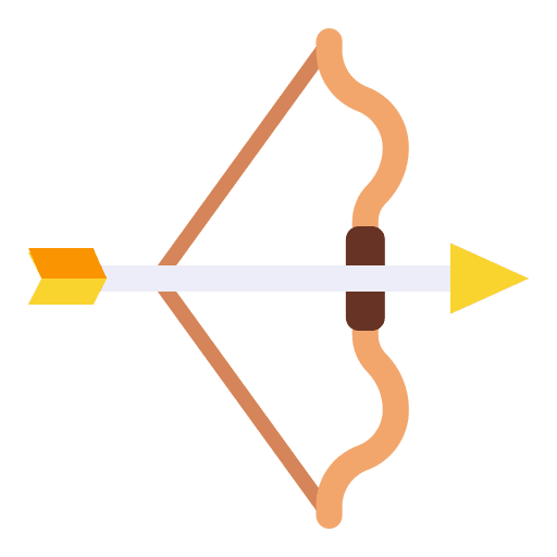 Archery crossbow hunter weapon icon