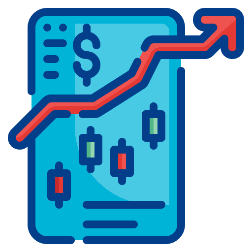 Smartphone smartphone business and finance analytics icon Smartphone smartphone business and finance analytics icon