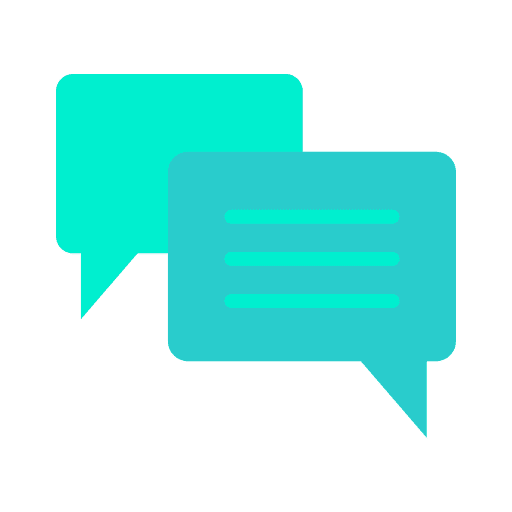 Chat dialogue call out topics icon