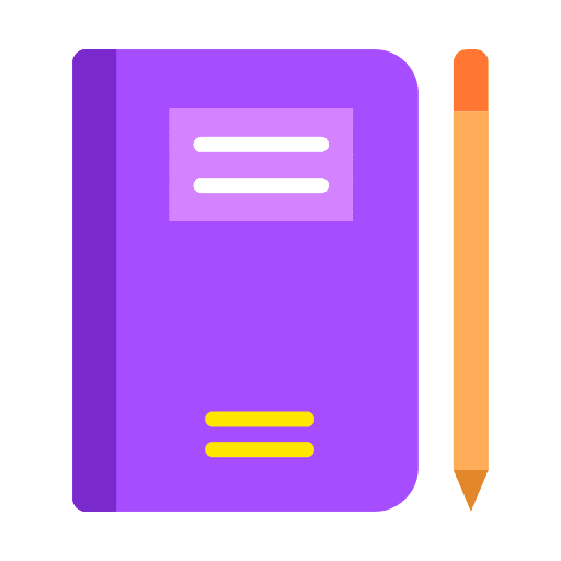 Diary pen education notebook icon