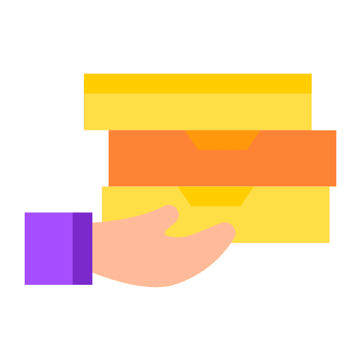 Pizza box food delivery fast food package icon Pizza box food delivery fast food package icon