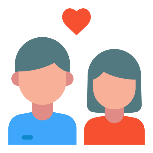 Couple marriage family love and romance icon