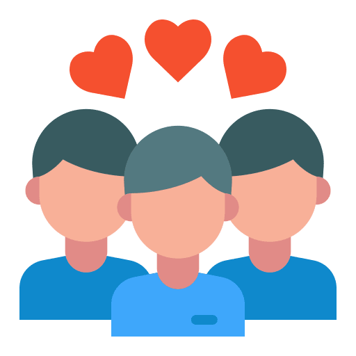 Support customers clients target icon