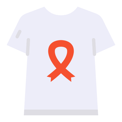 Tshirt fashion ribbon world aids day icon Tshirt fashion ribbon world aids day icon