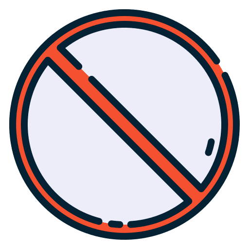 Forbidden signal block limitation icon