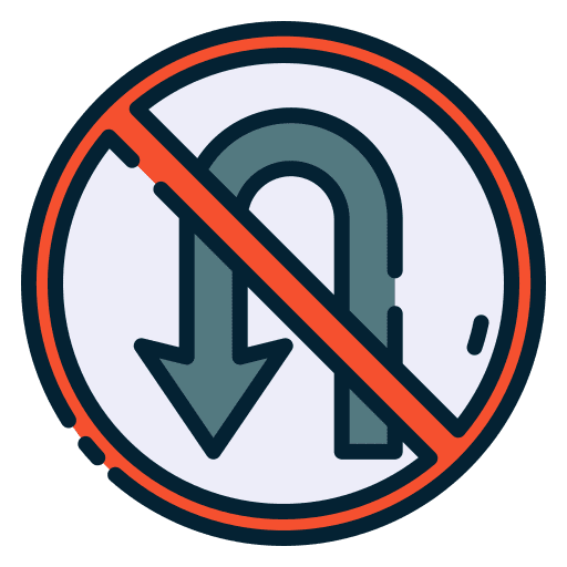 No turn no turn traffic sign signaling icon No turn no turn traffic sign signaling icon