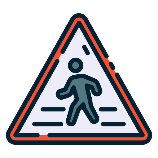 Pedestrian crossing transportation pedestrian crossing road sign icon