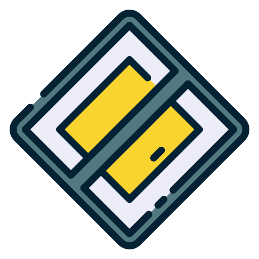 End of priority road sign signaling regulation icon End of priority road sign signaling regulation icon