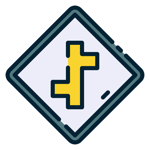 Junction directions up intersection icon Junction directions up intersection icon