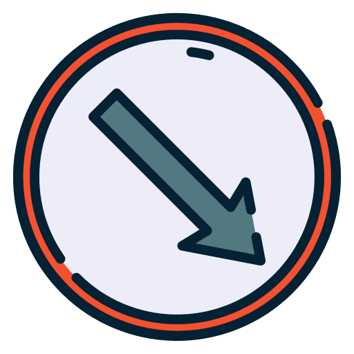 Keep right warning direction right arrow icon Keep right warning direction right arrow icon