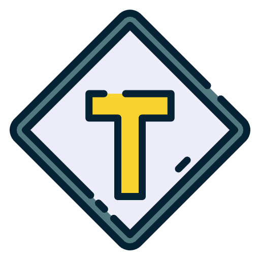 T junction t junction regulation transportation icon T junction t junction regulation transportation icon