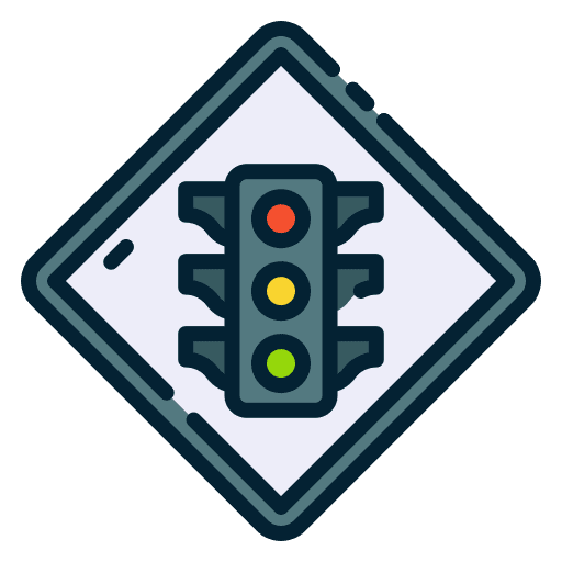 Traffic lights road sign transportation buildings icon Traffic lights road sign transportation buildings icon