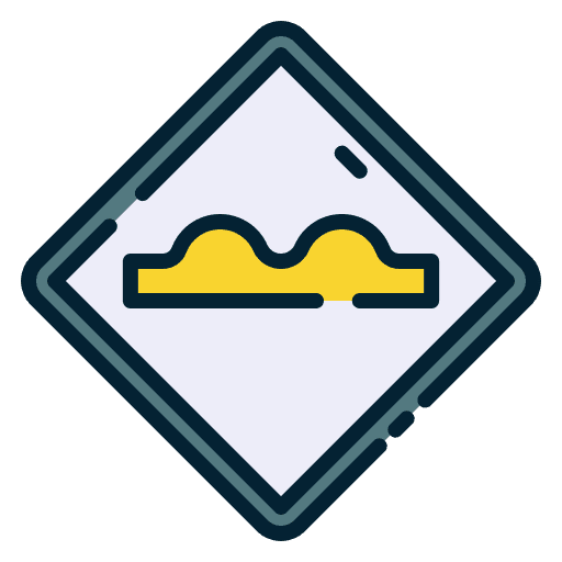 Uneven regulation traffic signaling icon Uneven regulation traffic signaling icon