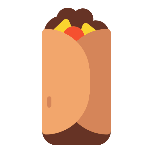 Burrito food and restaurant burritos meat icon Burrito food and restaurant burritos meat icon