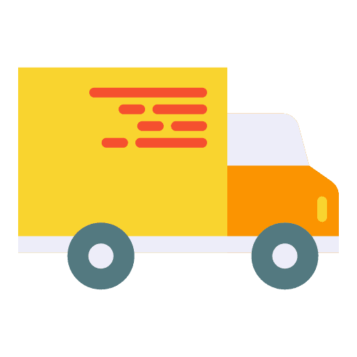 Delivery truck transport food and restaurant mover truck icon Delivery truck transport food and restaurant mover truck icon