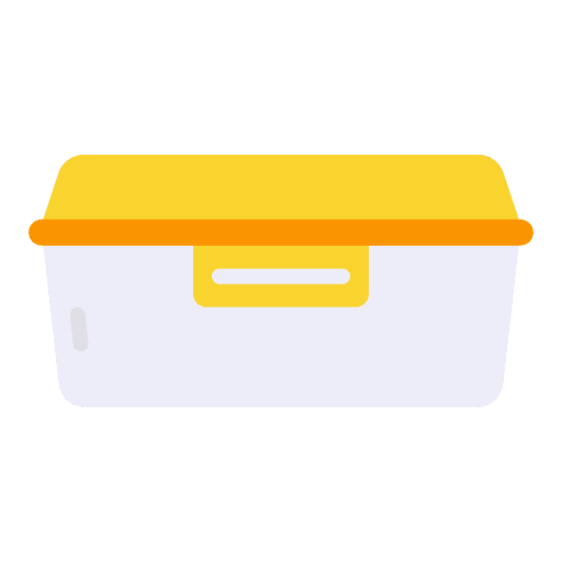 Lunch box food and restaurant food container icon