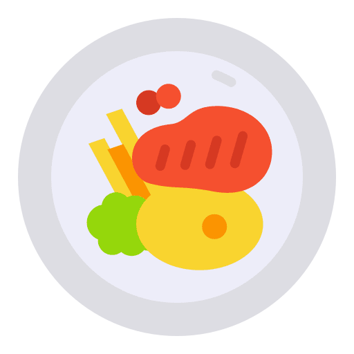 Meals dish food and restaurant food icon