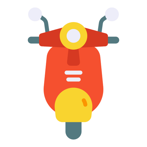 Motorcycle motorcycle food and restaurant shipping and delivery icon