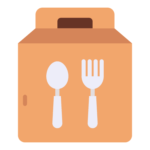 Take away shipping and delivery food delivery shopping icon