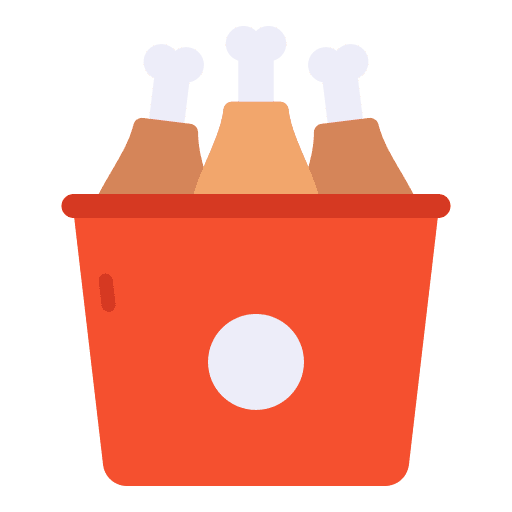 Chicken turkey hot food dish icon Chicken turkey hot food dish icon