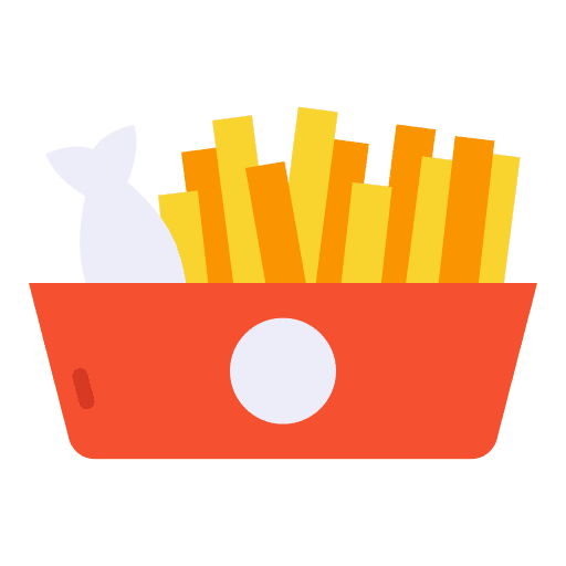 Fish and chips fish and chips unhealthy food food and restaurant icon Fish and chips fish and chips unhealthy food food and restaurant icon