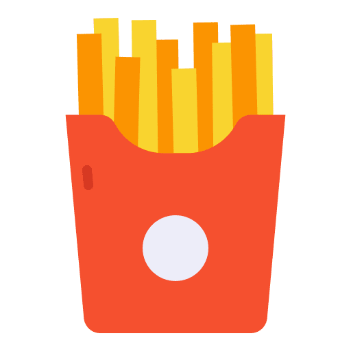 French fries junk food potatoes fast food icon French fries junk food potatoes fast food icon