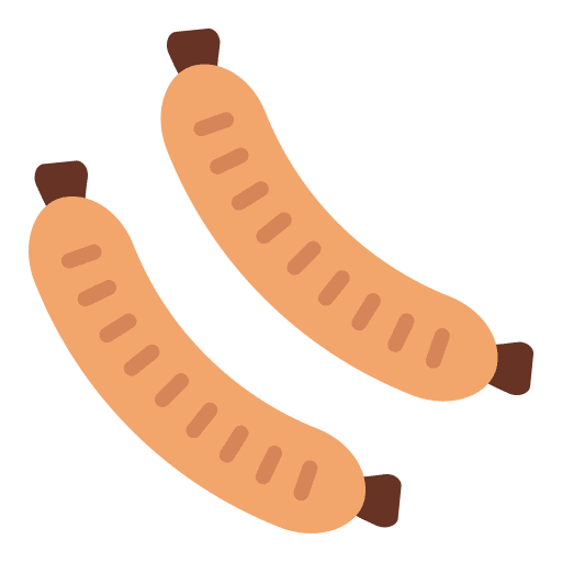 Sausages barbecue bbq food and restaurant icon Sausages barbecue bbq food and restaurant icon