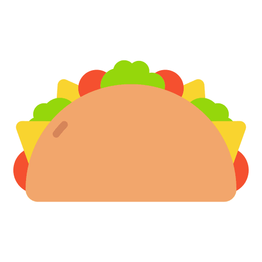 Taco tomato traditional mexican food icon Taco tomato traditional mexican food icon