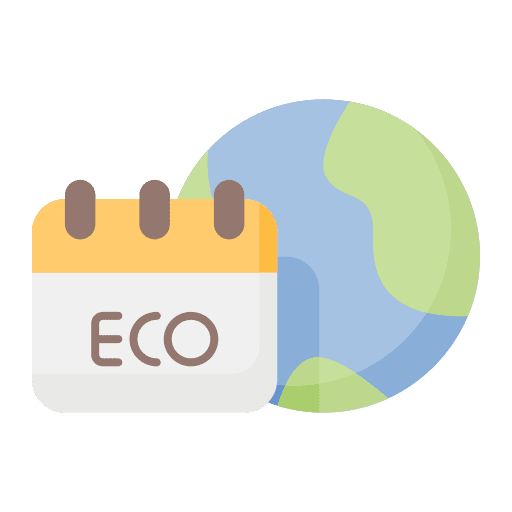Earth day event schedule time and date icon