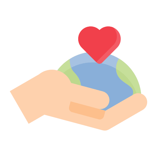 Love ecology and environment planet care icon Love ecology and environment planet care icon