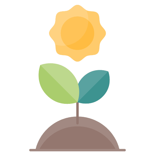 Photosynthesis watering farming and gardening sprout icon Photosynthesis watering farming and gardening sprout icon