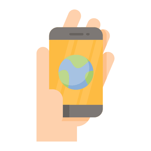 Smartphone electronics phone earth icon