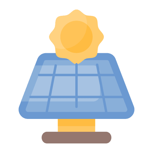 Solar panel renewable energy ecology and environment solar energy icon