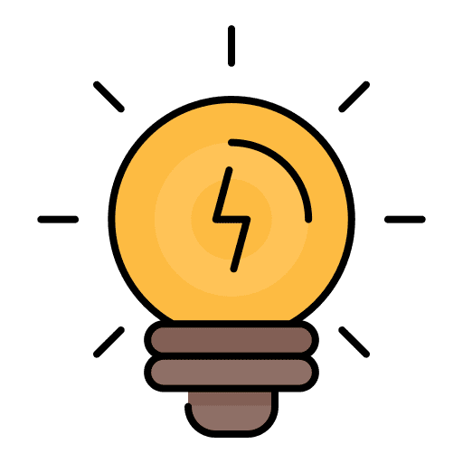 Light bulb electronics electricity energy icon