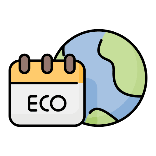 Earth day calendar ecology and environment event icon