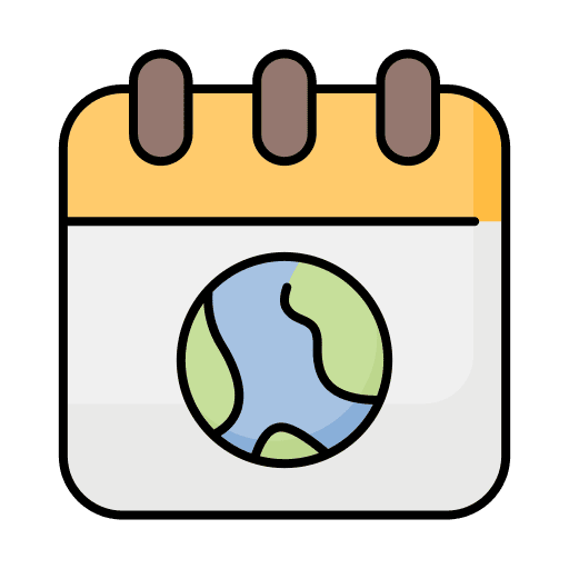 Earth day ecology and environment earth day time and date icon