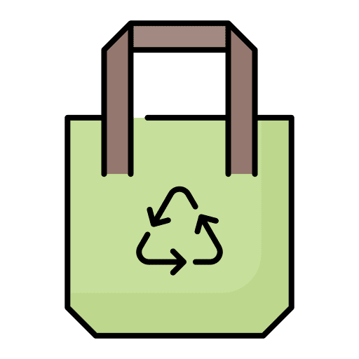 Eco bag recycle shopping bag renewable icon